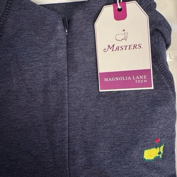 Masters Navy Tech Zip-Up with Yellow Masters Emblem - Picture 2 of 2